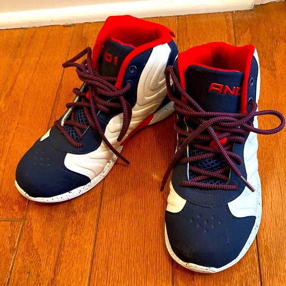 AND 1 youth size 1 shoes. Only worn once at basketball. - Picture 1 of 10